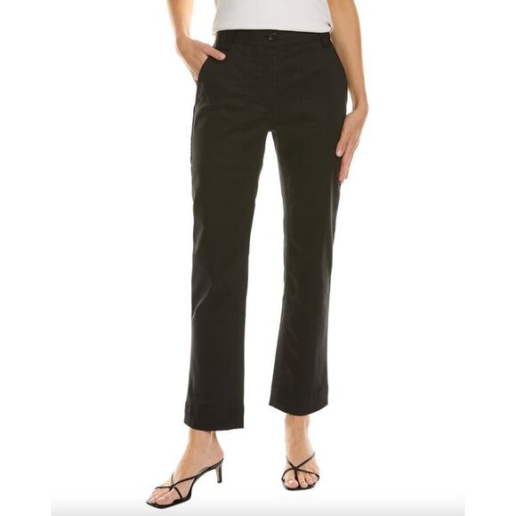 NWT ALC Black Cotton Blend Halston Ankle Casual Pants • Size 14 - Picture 1 of 4